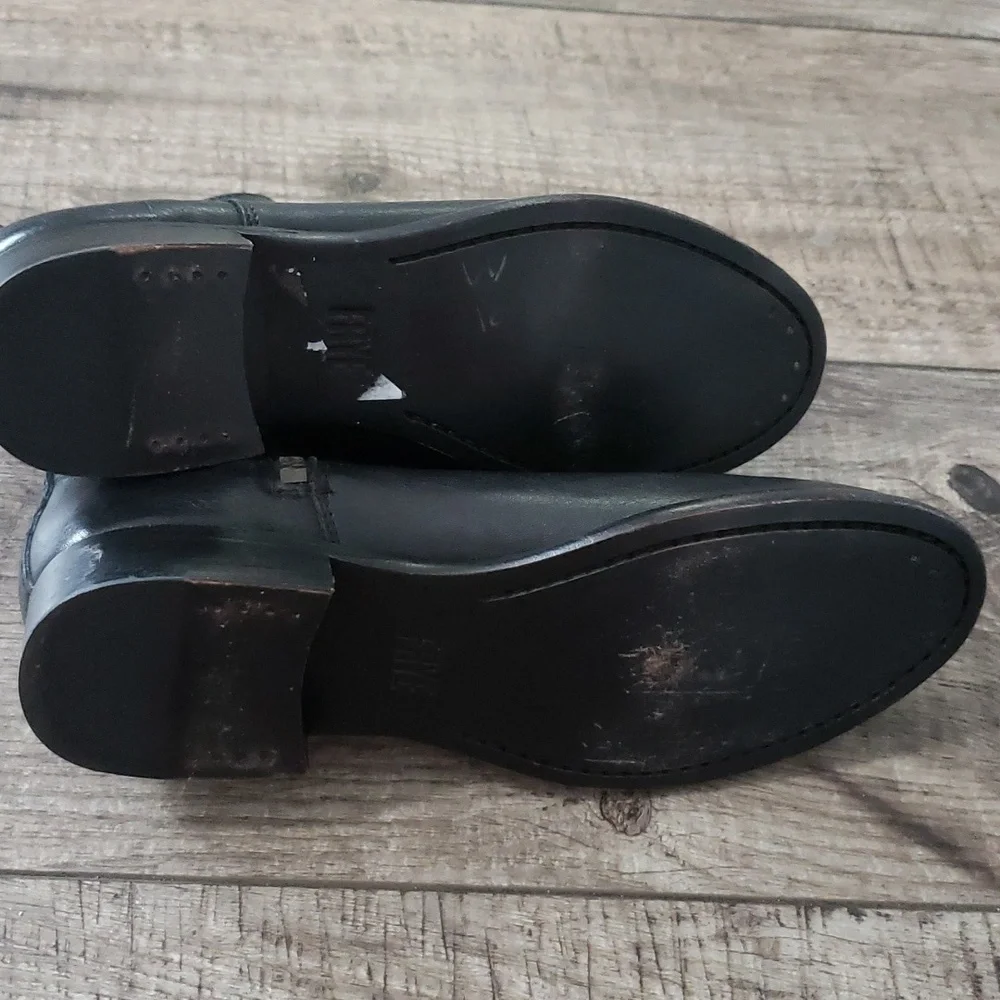 FRYE Black Carly Double Zip Back Ankle Boots